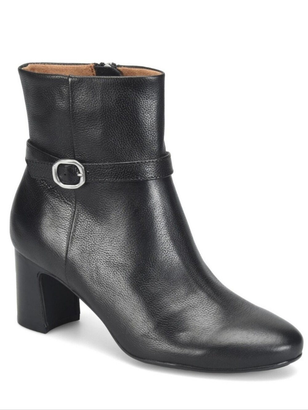 Sofft Albany Women's Waterproof Full Grain Leather Side Zip Block Heel Boots 7.5
